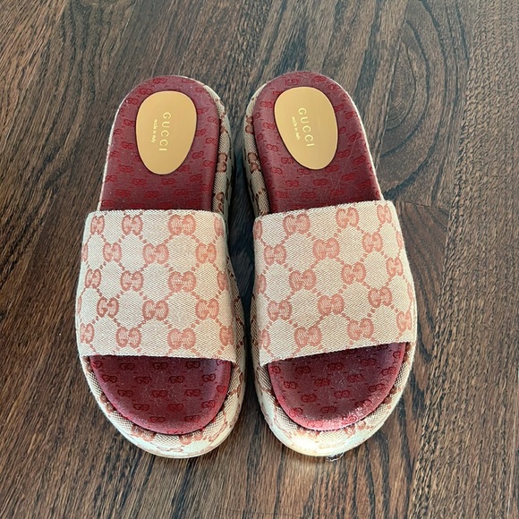 Gucci Angelina GG Platform Sandal- Size 7.5 - Picture 2 of 5